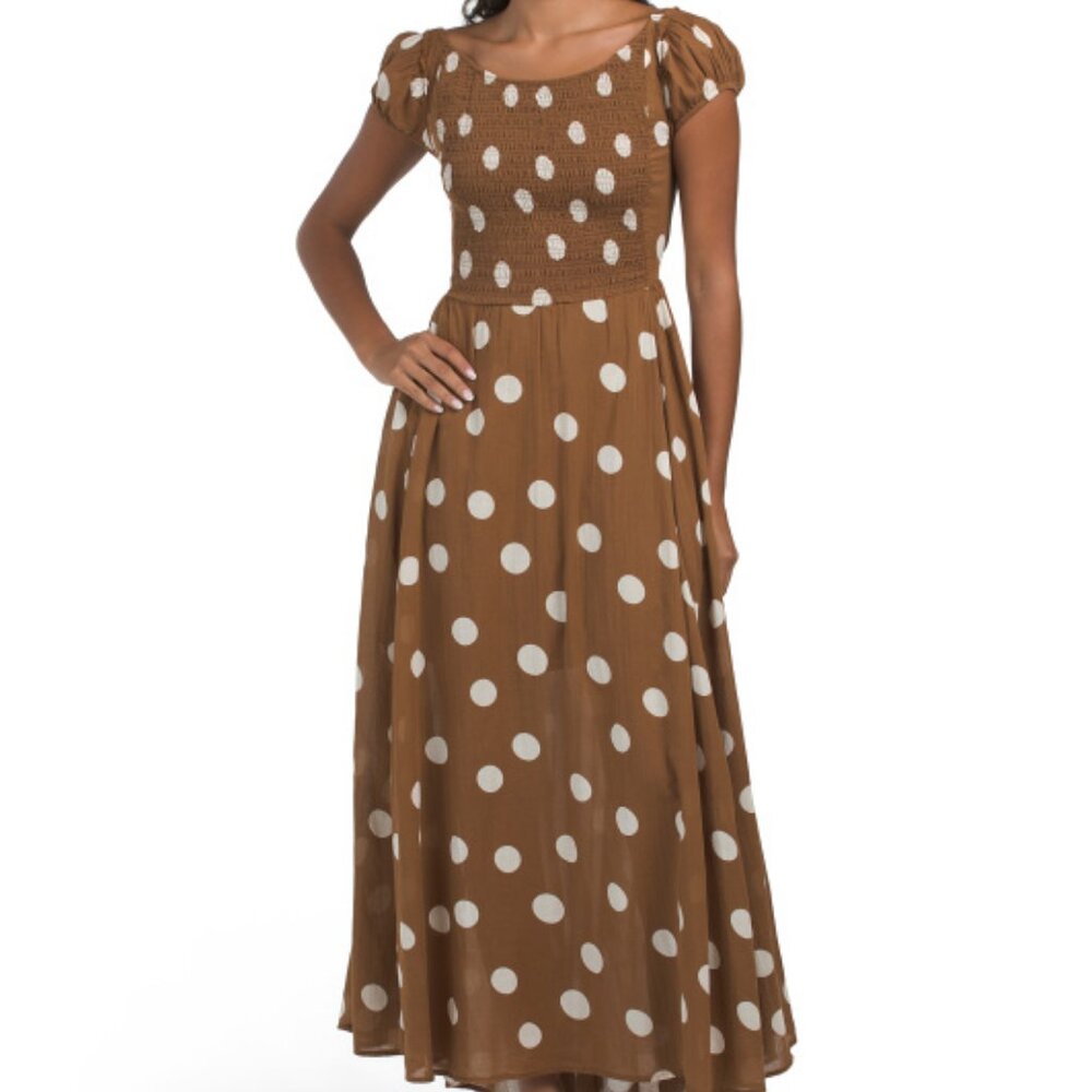 Free People Ultraviolet Maxi Dress Oak Combo Size Large (L) NWT